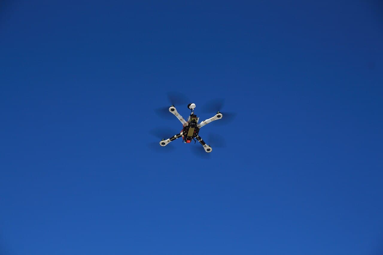 Generic quadcopter flight photo representing DV Code Fleet